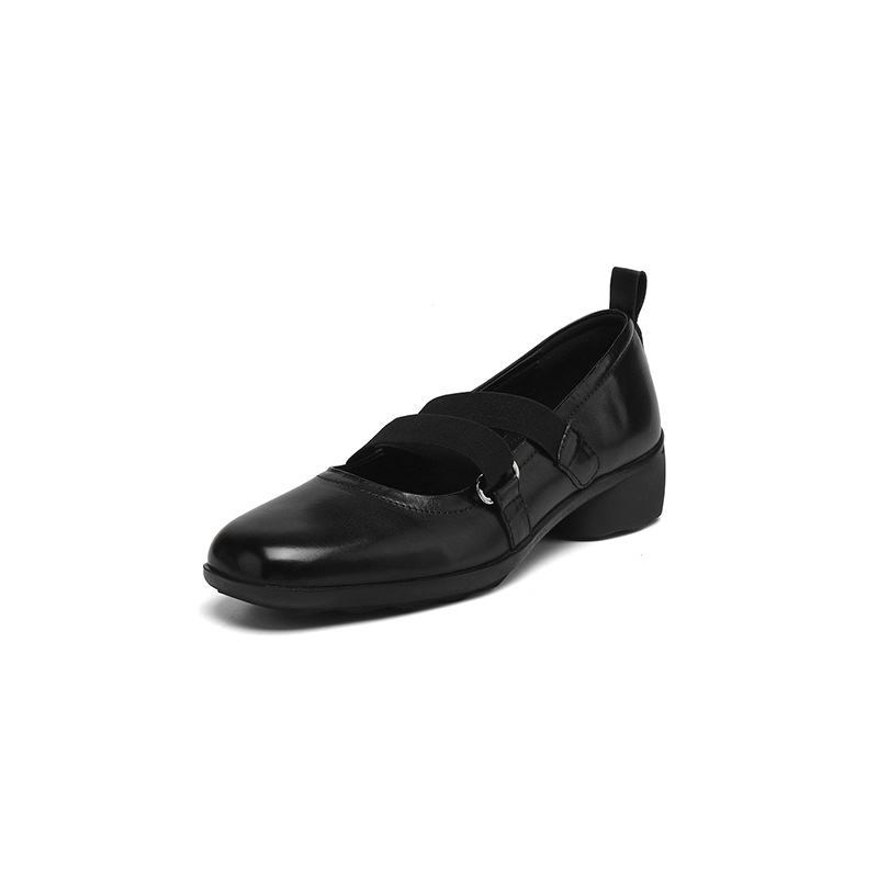 Giày Mary Jane nữ quai ngang gót xuồng 4 cm, phong cách ballet retro — đen chi tiết 24