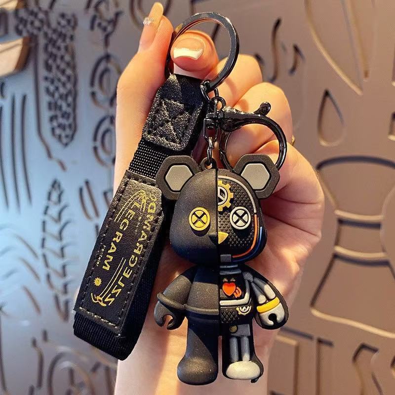 Semi anatomía mecánica oso llavero colgante muñeca de dibujos animados coche al por mayor colgante lindo mochila escolar accesorios regalos