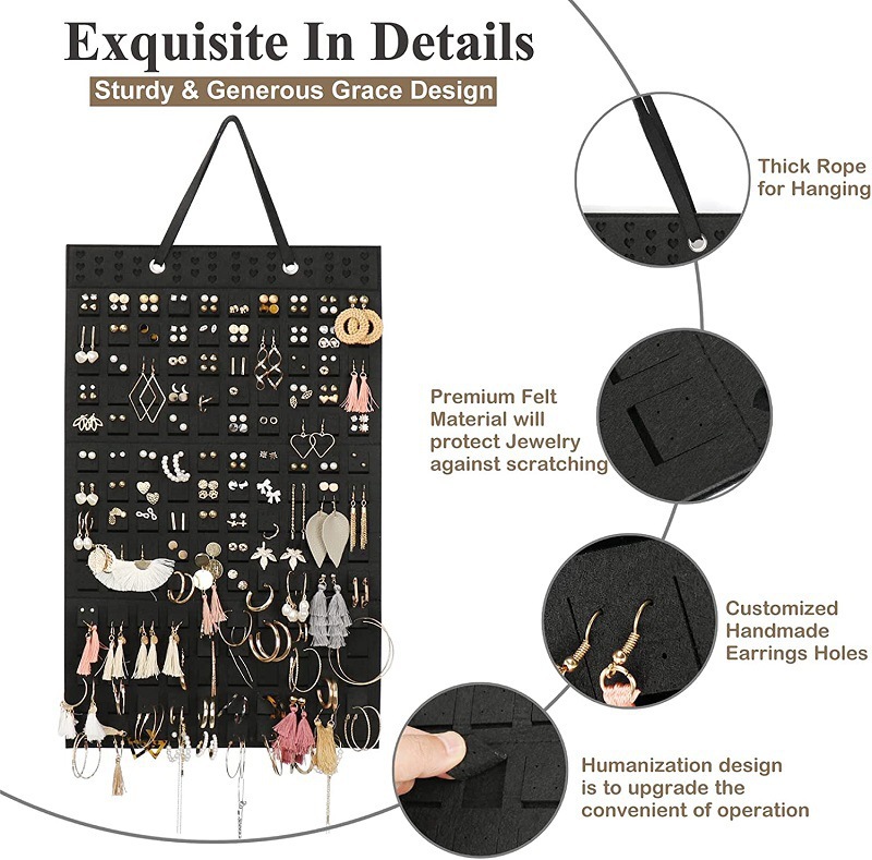 Jewelry Packaging Bags Classification Fashion Solid Color Felt