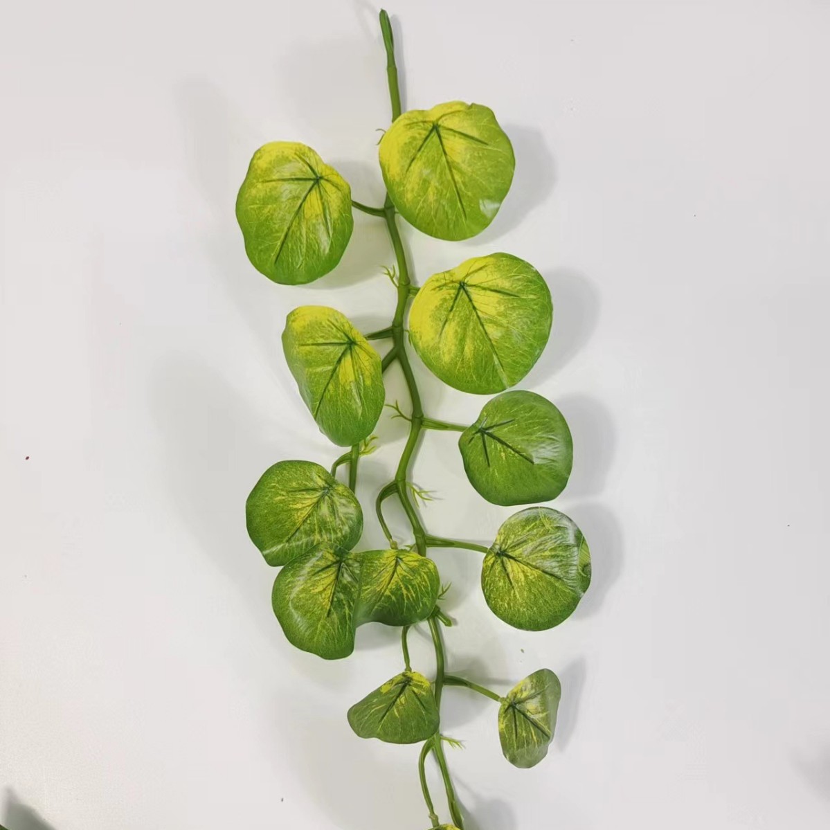 Flor de simulación al por mayor 9 hojas de monstera de simulación verde sobre pegamento Monstera simulación de pared de plantas flor de simulación