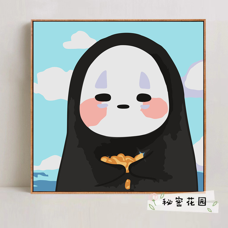 宮崎駿デジタル油絵DIY手描きぬりえ夏目友人帳ポニョ二次元アクリル画インスタ風|undefined