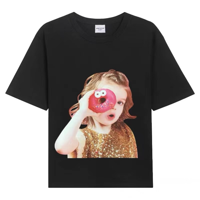 [韓国版] 2025 新韓国 ADLV 半袖ドーナツボーイ Tシャツ純綿ルーズカップルトップ女性用|undefined