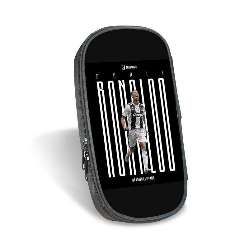 Estuche para lápices de lona Star Ronaldo para estudiantes de alto valor Estuche para papelería Messi Estuche para papelería multifuncional Estuche para lápices de gran capacidad