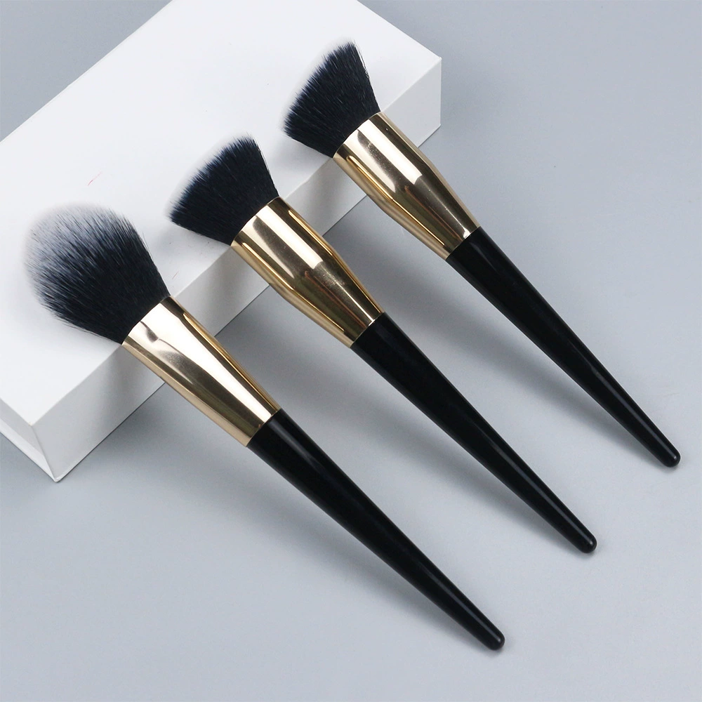 Makeup Brush Full Set — Foundation & Concealer Brushes, Multi-Size Kit with Case (Black)