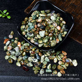 厂家批发天然雀石仔水晶碎石小颗粒鱼缸铺垫花盆造景装饰石供佛用