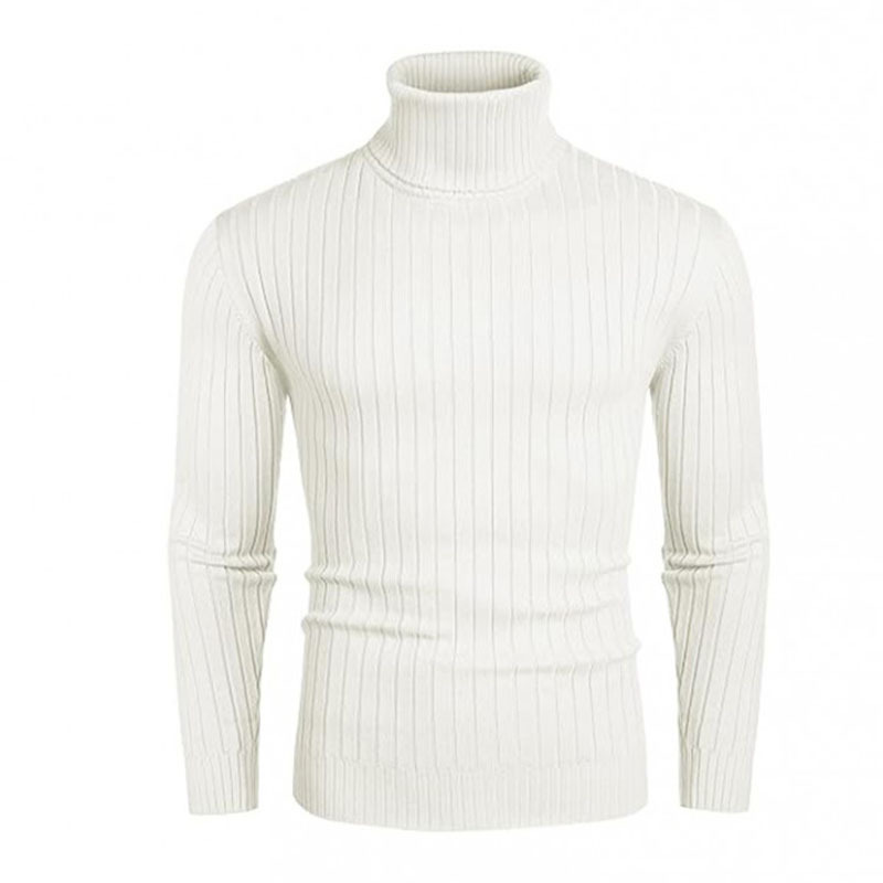 2025 Cross-Border Foreign Trade Autumn and Winter New Men's High-Neck Vertical Striped Base Shirt, Young Korean Style Trendy Warm Knit Sweater 2025 Cross-Border Foreign Trade Autumn and Winter New Men's High-Neck Vertical Striped Base Shirt, Young Korean Style Trendy Warm Knit Sweater