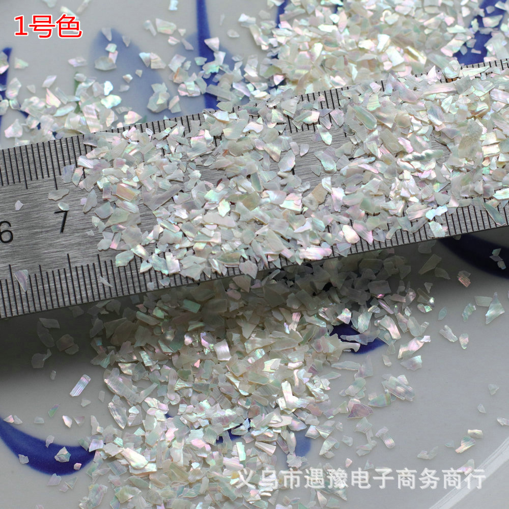 New 1-3mm ultra-thin colorful abalone shellfish fragments nail art irregular shell sequins diy nail jewelry wholesale