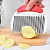 Stainless steel potato strip wavy cutting dinner plate setting cucumber radish slicer fast cutting potato kitchen tool