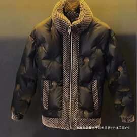 男士保暖舒适棉服冬新款潮流厚款立领轻奢外套棉衣