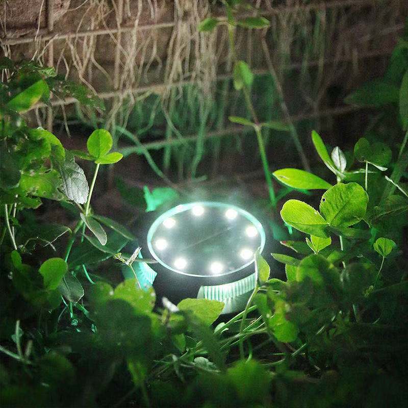 Transfronterizo solar lámpara subterránea al aire libre impermeable LED plug-in lámpara redonda jardín decoración césped lámpara fábrica ventas directas image 6