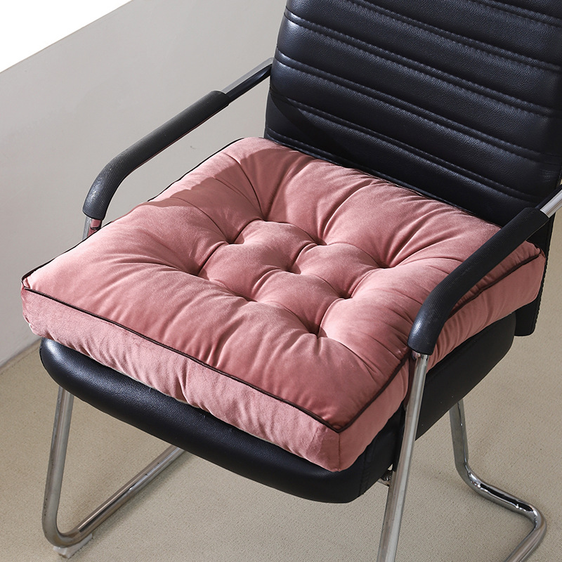 Color sólido transfronterizo engrosado cojín cuadrado cojín de asiento doméstico cojín de oficina cojín de invierno al por mayor