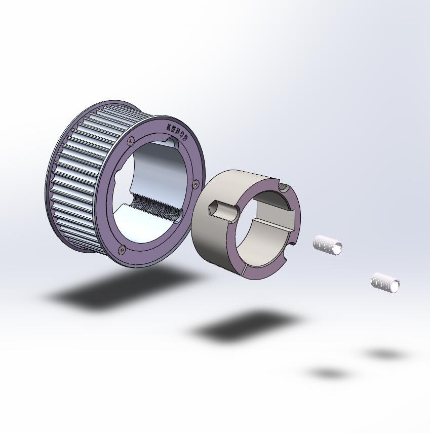 厂家定制高精度齿形带轮,铝合金同步轮,免键同步轮,配胀紧套锥套