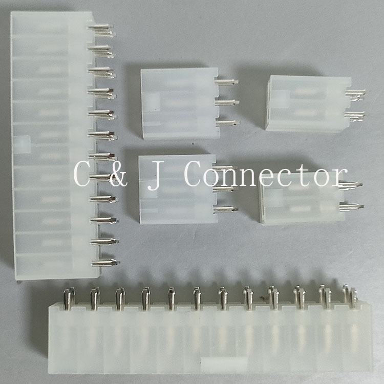 MX4.2mm 单双排空心直针座 5557/5569 空心扁针WAFER连接器插座