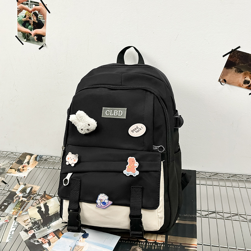 Nueva versión coreana de la mochila escolar japonesa de gran capacidad Harajuku para estudiantes de secundaria, mochila para clase
