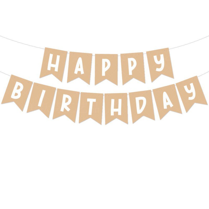 Nueva decoración de fiesta de cumpleaños de acción de gracias etiqueta en espiral feliz juego de bandera decoración de cumpleaños de otoño