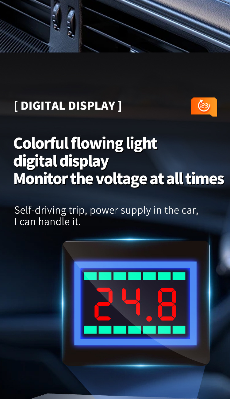 Car Inverter 12V24V Universal to 220V High Power Smart Car Inverter Converter Mobile Phone Charger