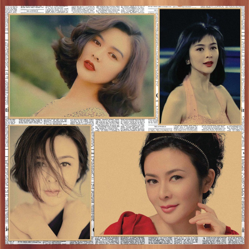 大尺寸香港性感美女明星关之琳海报酒吧饭店宿舍牛皮纸装饰墙画