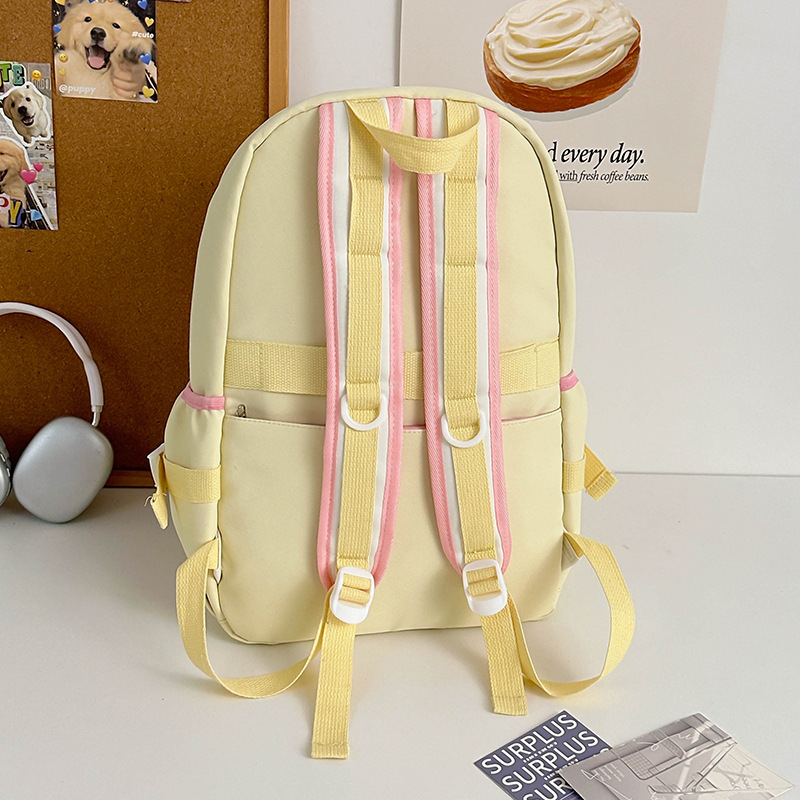 Nueva mochila casual para estudiantes de todo fósforo, gran capacidad, color en contraste, mochila escolar para estudiantes de secundaria y secundaria, mochila de viaje ligera