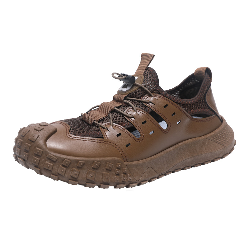 Nuevas sandalias de verano de tamaño grande, moda casuales, zapatos de playa deportivos transpirables y cómodos, zapatos de hombre con suela suave