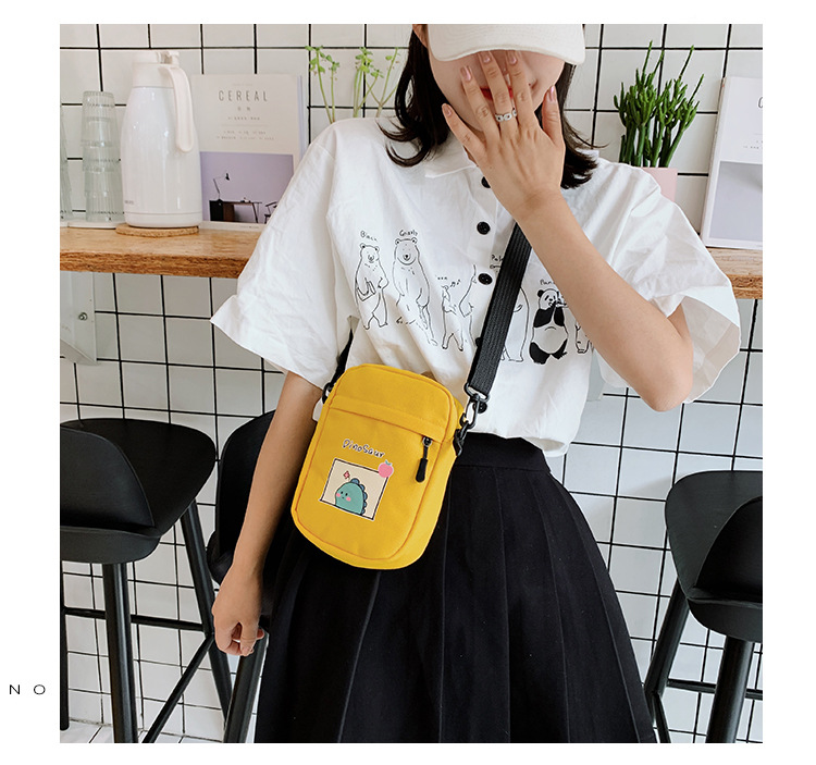 Summer small crossbody bag for girls, new small square crossbody bag for women, Japanese style small crossbody bag, casual retro style crossbody bag undefined
