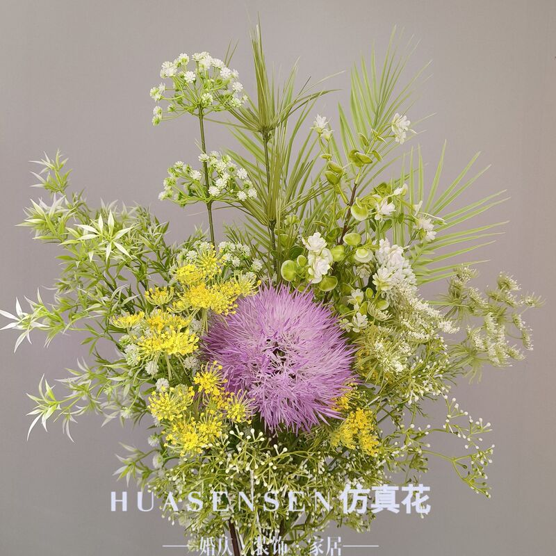 Wedding Flower Art Simulation Leaves Plants Tropical Green Plants Leaves Wedding Photography Background Posing Flower Arrange Props