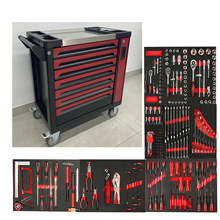 厂家直供五金工具车多功能汽修储存201工具组套7抽便捷重型工具车