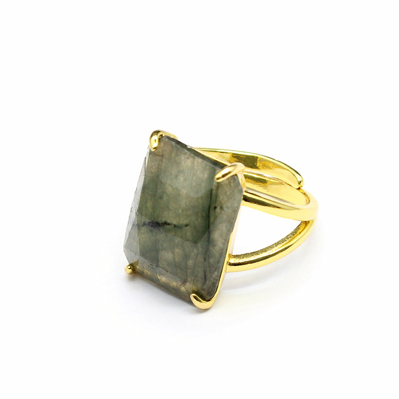 11g Weight Open Rings Classification Adjustable Ring Size 1 Piece Quantity Holiday, Daily Occasion natural stone Material Geometric Pattern Unisex Gender Simple Style, Classic Style Style Simple Style Classic Style Geometric Natural Stone Open Rings In Bulk 7