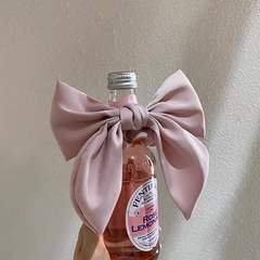 Busan韓國溫柔奶油色高馬尾蝴蝶結頭繩發圈甜美少女氣質發繩髮飾