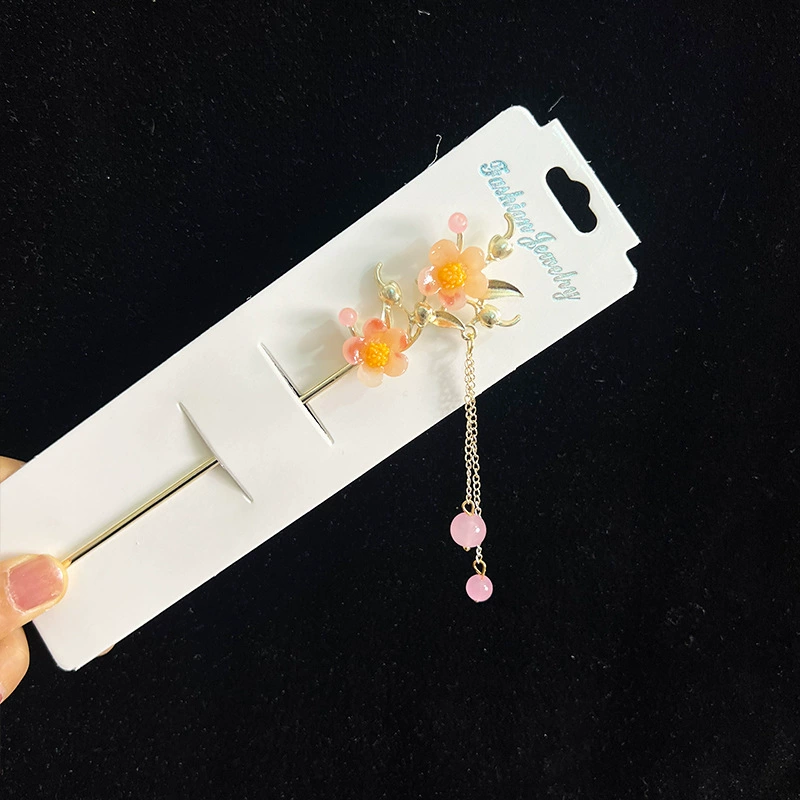 Hairpin Hanfu заколка для волос, орхидея цветочный декоративный аксессуар для волос, простая элегантная китайская стиль