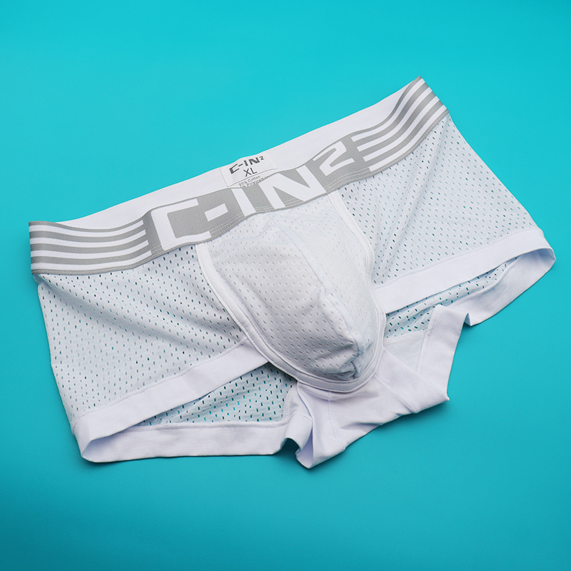 College Cute Boys' Quick-Drying Breathable Summer Mesh Design Underwear U-Convex Men's Boxer Shorts Pure Cotton Crotch College Cute Boys' Quick-Drying Breathable Summer Mesh Design Underwear U-Convex Men's Boxer Shorts Pure Cotton Crotch