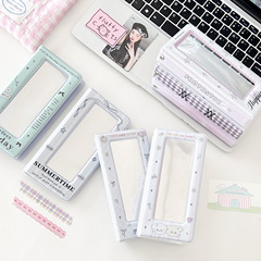 Original Ins Simple Bow Cartoon Life Four-Panel Card Pack Celebrity Small Card Album Star Collection Storage Notebook