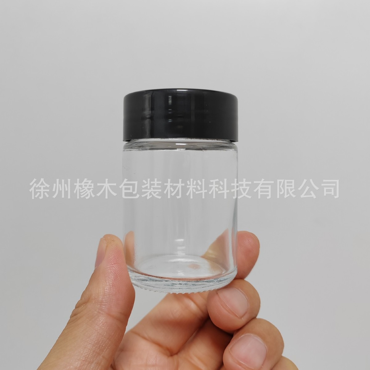 批发60ml花茶罐2Oz茶叶罐玻璃瓶大麻花瓶 直边罐子直径44mm高67mm