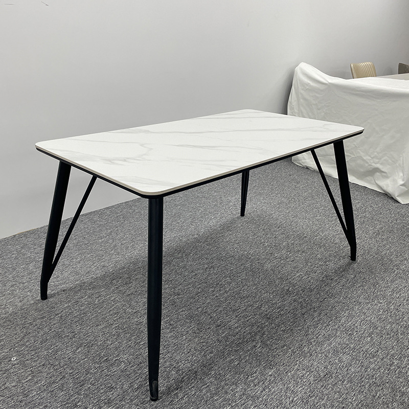 Mesa de patio al aire libre transfronteriza, jardín de villa, terraza al aire libre, mesa de té, mesa de negociación, mesa de comedor de pizarra informal, mesa de comedor