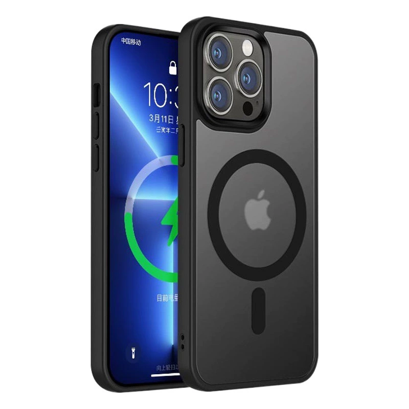 Магнитный чехол для мобильного телефона Magsafe Apple 16 pro max iPhone 15, новый джентльменский черный матовый 17, высококачественный смысл