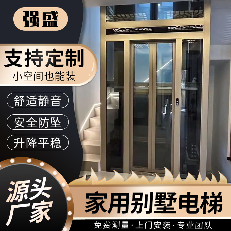 龙门架曳引观光梯家用别墅复式自建房电梯自动门无机房地坑小型梯