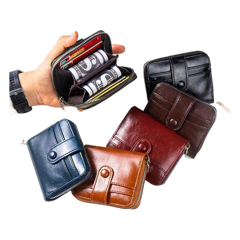 Wallets and Bags with Universal Zippers, Coin Purses, Card Slots, In-Stock Foreign Trade Storage, Short Card Holders, Storage