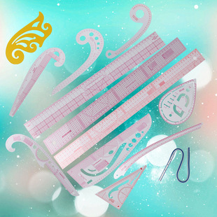 Clothing Design Proofing Pattern Making Ruler Button Ruler Arc Ruler Soft Ruler Pattern Making Ruler Cutting and Grading Ruler Curve Ruler