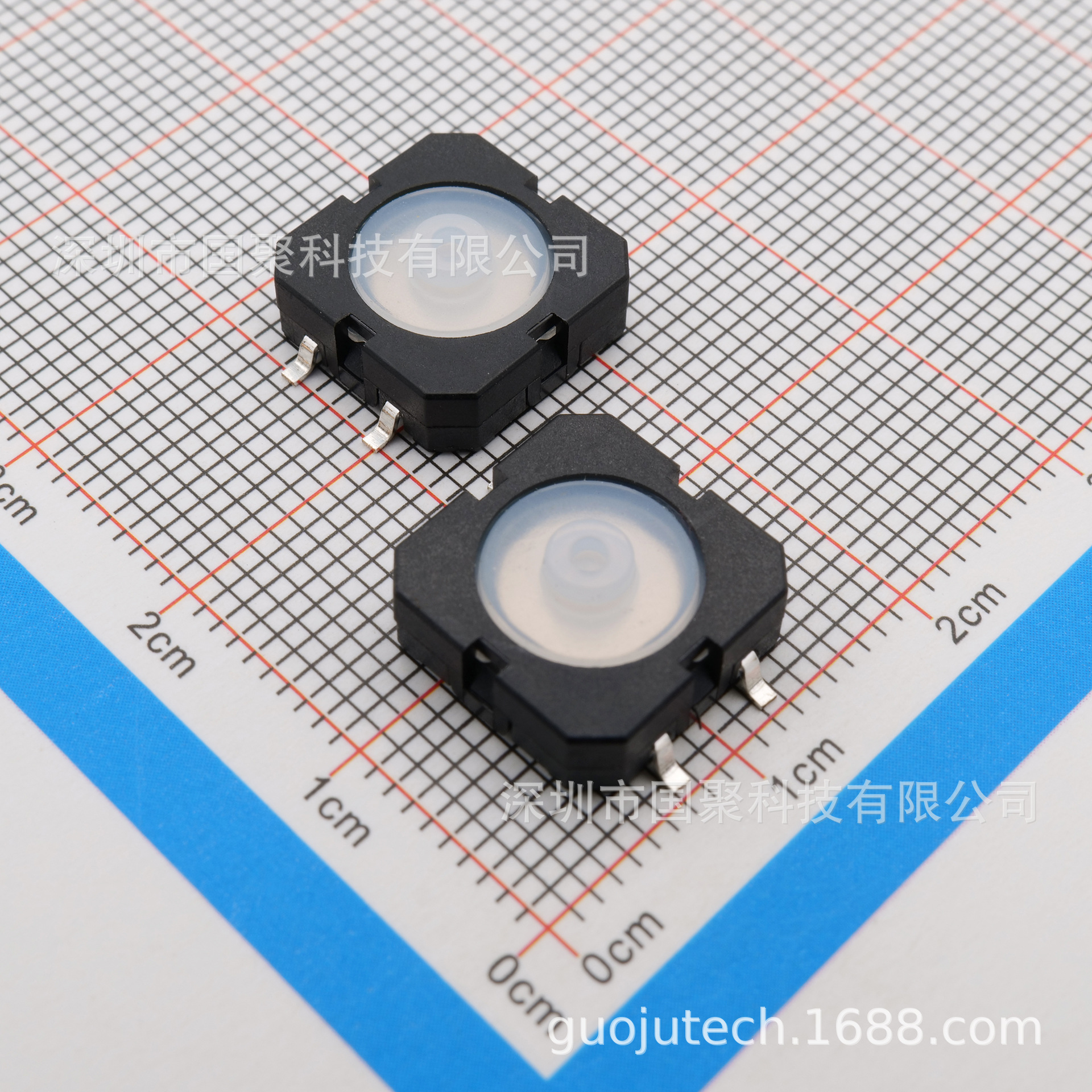 12*12*5.0硅胶按钮德国RAFI/RACON 12同款350g镀金长寿命防尘防水