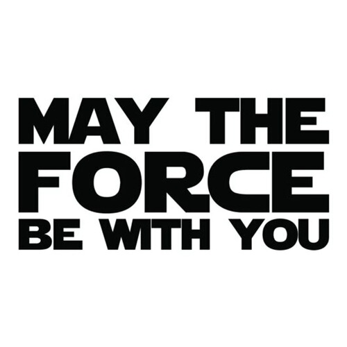 Cross-border reflective car stickers may the force be with you English letters car body rear window glass stickers