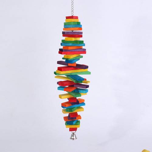 Parrot supplies chew toys chew swing bird cage bird toys wooden foreign trade Amazon combination set