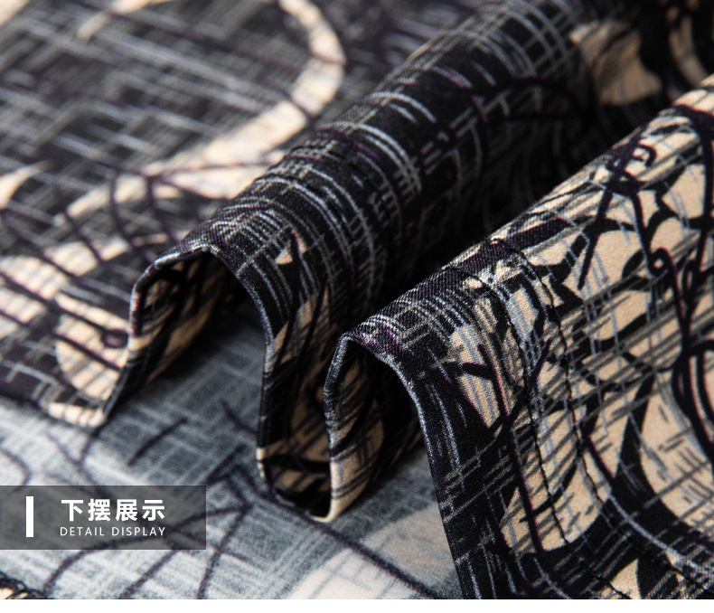 Áo polo nam lụa tơ tằm cổ bẻ tay ngắn — Màu xám 7269 chi tiết 18