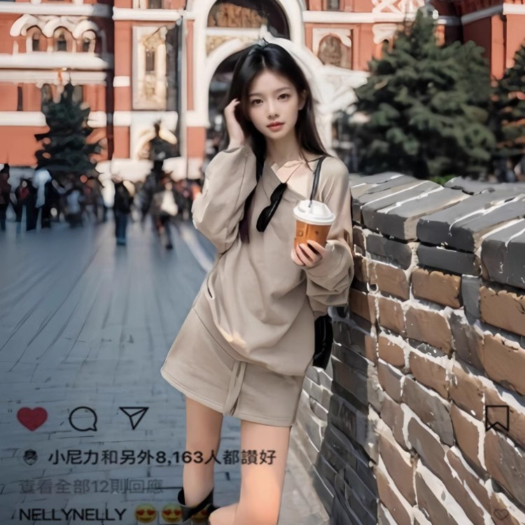新品亚马逊欧美氛围感穿搭早秋美式辣妹风卫衣女裤裙子上衣两件套|undefined