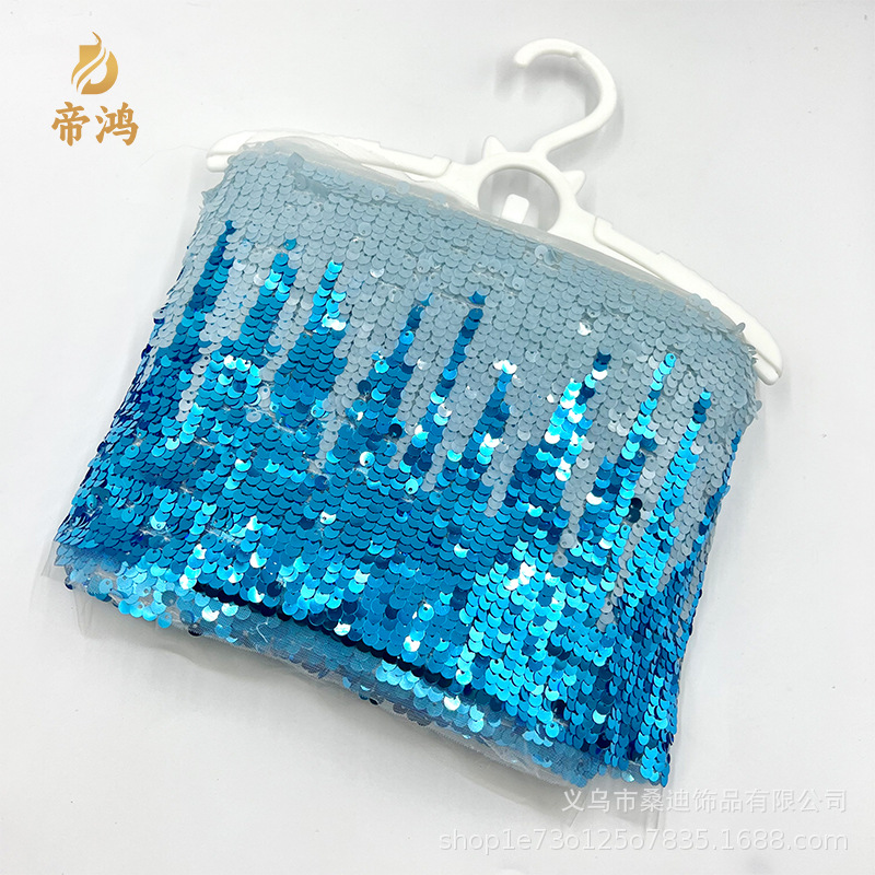 时尚流行条码布料 时装连衣裙刺绣亮片 舞台演出服装辅料 23CM宽