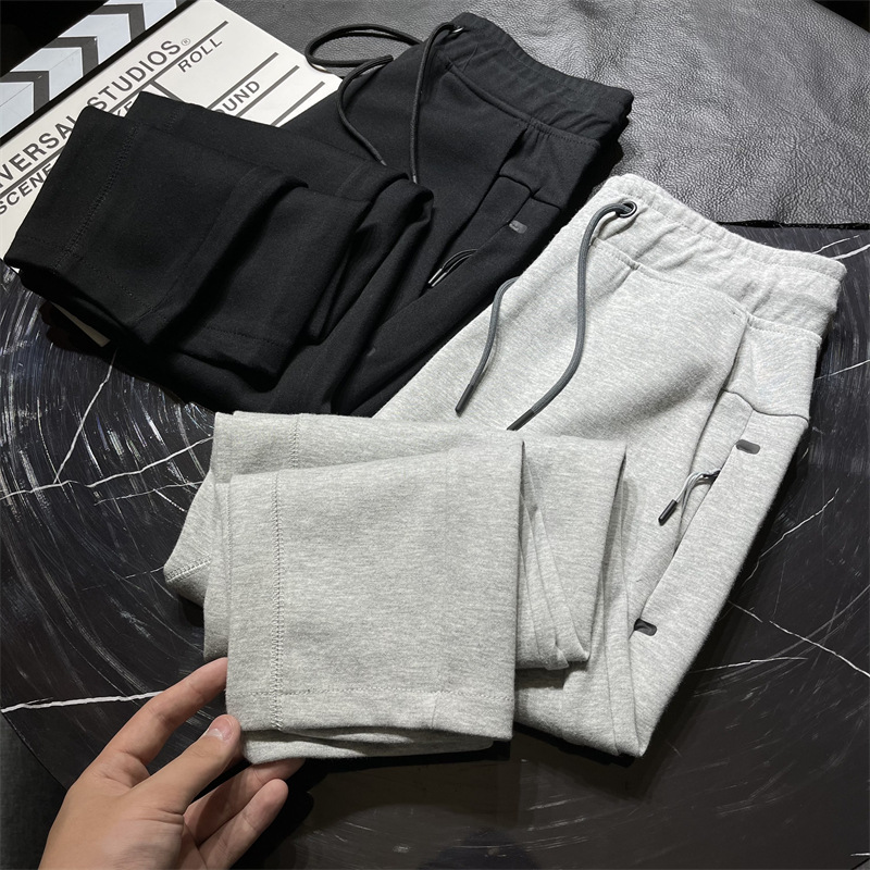 彎刀神褲!空氣層東li面料!秋季新款男士純色垂墜運動休閒褲衛褲潮