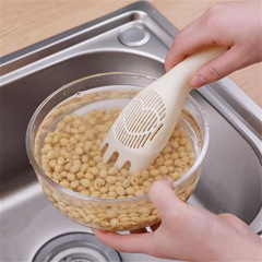 Smart Rice Washing Stick, Hand-Friendly Kitchen Rice Washer, Filtered Rice Scoop, Drainage Spatula, Multifunctional Home Rice Scoop