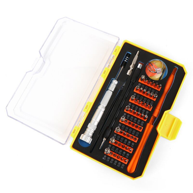 Mango de aleación de aluminio reloj de teléfono móvil con destornillador reparación herramientas de hardware 52-en-1 multifuncional destornillador traje