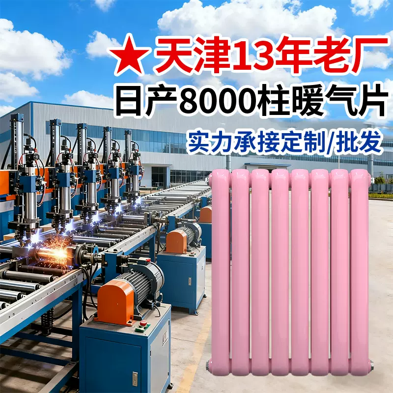 钢二柱暖气片6030款椭圆形钢制散热器工程批发家用壁挂式厂家直发
