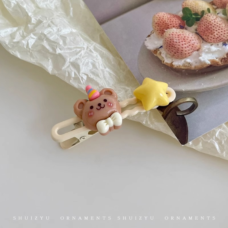 Horquilla de dopamina rosa y2k accesorios de horquilla redonda de mujer sin costuras lindo clip lateral pequeño nuevo clip de flequillo mujer