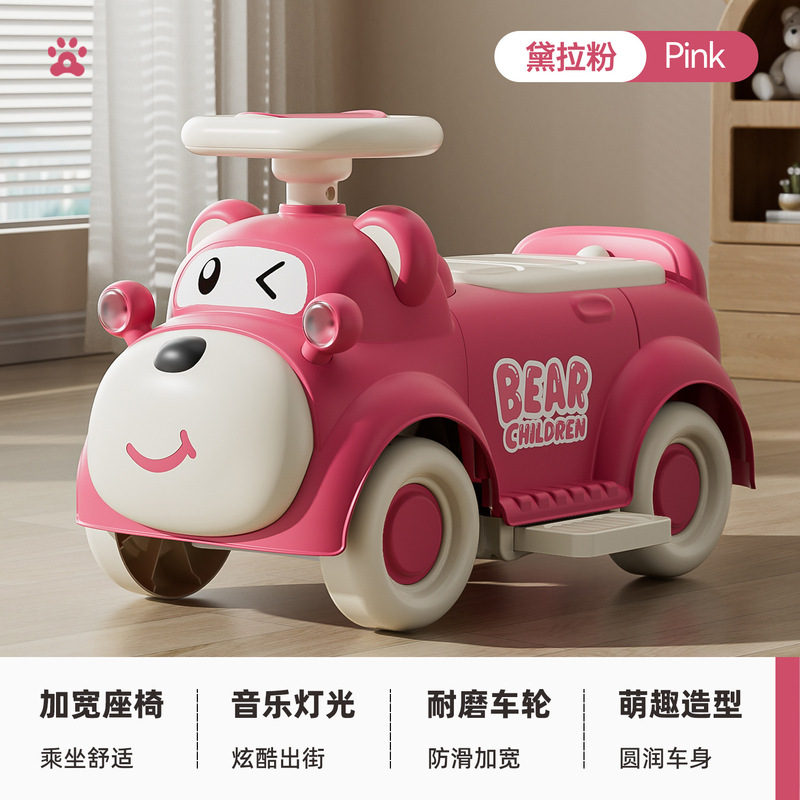 新型の子供は車をねじって、赤ちゃんは滑る車を滑って1-3歳の男の子と女の子は子供のバランスの滑車を横転することを防ぎます。|undefined