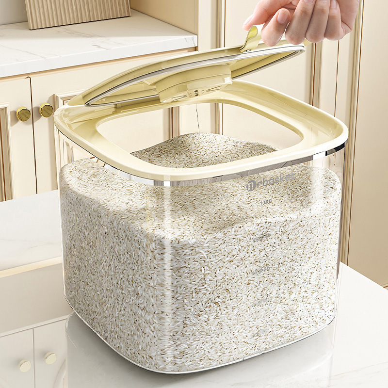 Nuevo Cubo de arroz a prueba de insectos a prueba de humedad sellado hogar multi-grano caja de almacenamiento olla de arroz caja de arroz harina olla de arroz
